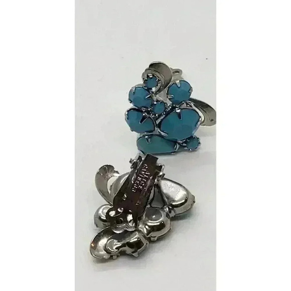 Alice Caviness Rare Set Brooch & Earrings Faux Turquoise Vintage Signed - Picture 11 of 16